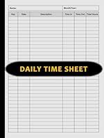 Algopix Similar Product 18 - Time Sheet Log Book Daily Work Hours