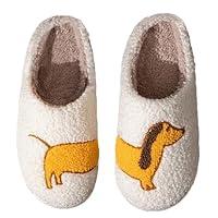 Algopix Similar Product 11 - QIPILON Dachshund Fluffy Slippers