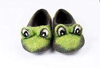 Algopix Similar Product 9 - Green Frog toddler felted wool