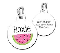 Algopix Similar Product 8 - Pink Watermelon Pet ID Tag for Cats and