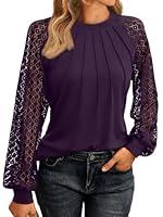 Algopix Similar Product 13 - AUTOMET Womens Long Sleeve Shirts Lace