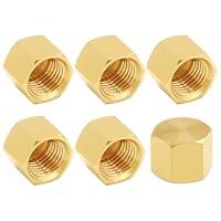 Algopix Similar Product 2 - Uenede 6PCS Brass 14 Inch NPT Caps