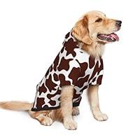 Algopix Similar Product 2 - Cow Brown Skin Dog Hoodie Soft Dog