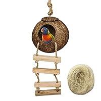 Algopix Similar Product 2 - Hanging Bird House with LadderNatural