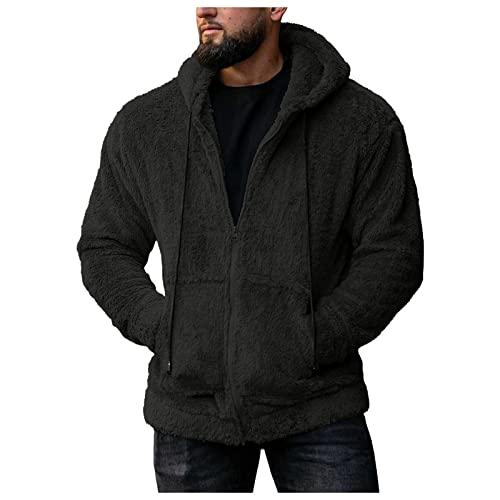 Mens Sweater Fleece Sweatshirts for Men Fuzzy Sherpa