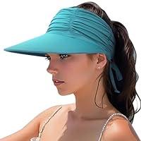 Algopix Similar Product 12 - DRESHOW Women Visor Sun Hat Wide Brim