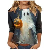 Algopix Similar Product 3 - 2024 Halloween Shirts for Women Casual