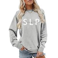 Algopix Similar Product 11 - CREXEMI SLP Sweatshirt Speech Language