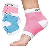 Algopix Similar Product 6 - ZenToes Moisturizing Heel Socks 2 Pairs