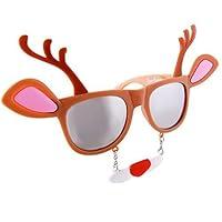Algopix Similar Product 10 - Sunstaches Holiday Reindeer Clear Lens