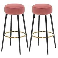 Algopix Similar Product 16 - Fefances Pink Bar Stools Set of 2