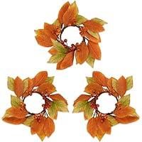 Algopix Similar Product 6 - Rhytsing 4pcs Candle Rings Wreaths of