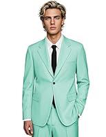 Algopix Similar Product 8 - HUUTOE Mint Green Mens Suit Mens