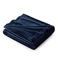 Algopix Similar Product 18 - Bedsure Navy Blue Throw Blanket Fleece