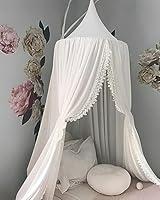 Algopix Similar Product 7 - OldPAPA Kids Bed Canopy with Pom Pom