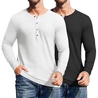 Algopix Similar Product 4 - COOFANDY Mens 2 Pack Henley Shirts