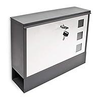 Algopix Similar Product 12 - Relaxdays Modern Coloured Mailbox