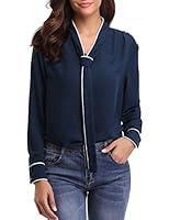 Algopix Similar Product 5 - Womens Cold Shoulder Casual Chiffon V