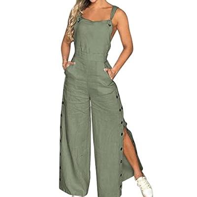 Pocket Design Spaghetti Strap Jumpsuit For Women 2023 Elegant Casual Long  Pants Rompers Female Fashion Outfits size XL Color A
