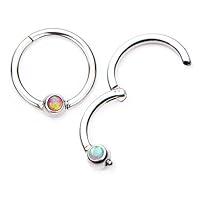 Algopix Similar Product 5 - 16G Opal Centered Stainless Steel