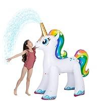 Algopix Similar Product 18 - 48 Inflatable Unicorn Yard Sprinkler