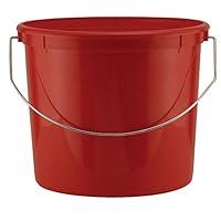 Algopix Similar Product 1 - 5Qt Red Plastic Bucket with Steel