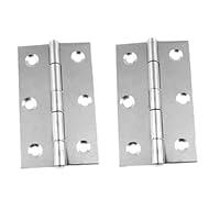 Algopix Similar Product 9 - uxcell 2 Pcs Silver Tone 3 inches Hinge