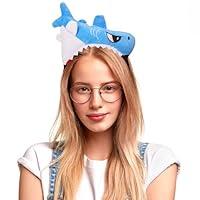 Algopix Similar Product 12 - ODOCARE Plush Shark Headband Funny