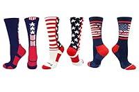 Algopix Similar Product 10 - Patriot USA Socks Gift Pack Crew Length