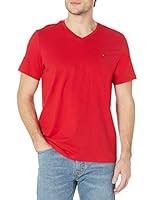 Algopix Similar Product 14 - Tommy Hilfiger Mens Flag V Neck Tee