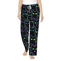 Algopix Similar Product 10 - Cute Cat Silhouette WomenS Pajama