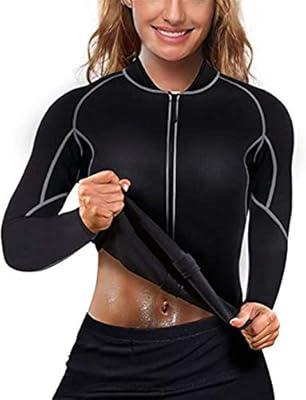 Valentina Hot Thermo Body Shaper, Slimming Long Sleeve Shirt, Workout Sweat  Sauna Suit, Best Neoprene Bodysuit, Arm & Abdominal Trainer, Weight Loss  Fat Burner for Women, S