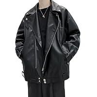 Algopix Similar Product 15 - MaiyifuGJ Mens Faux Leather Biker