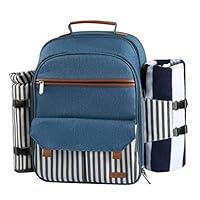 Algopix Similar Product 14 - LIXIAQ Striped Picnic Bag Portable