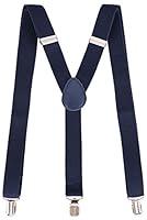 Algopix Similar Product 6 - Livingston Navy Blue Suspenders for Men