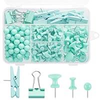 Algopix Similar Product 8 - 200 Pieces Push Pins Set 5 Types Green