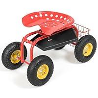 Algopix Similar Product 18 - Goplus Garden Seat with Wheels Rolling