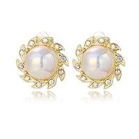 Algopix Similar Product 13 - QLYOVWE Pearl Clip on Earrings for