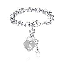 Algopix Similar Product 3 - TONY  SANDY Initial Heart Bracelets