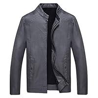 Algopix Similar Product 12 - Easytoy Mens Winter Leather Jacket Slim
