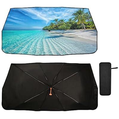 Best Deal for Beach Car Windshield Sun Shade Umbrella, Foldable