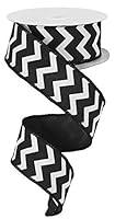 Algopix Similar Product 19 - Chevron Wired Edge Ribbon  15 Inches