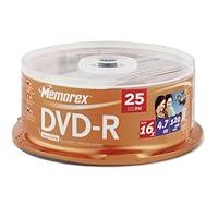 Algopix Similar Product 17 - Memorex DVD-R 16x 4.7GB 25 Pack Spindle