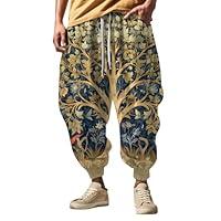 Algopix Similar Product 11 - Under 10 Mens Linen Harem Capri Pants