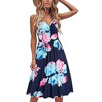 Algopix Similar Product 3 - Midi Dress Womens Vneck Sleeveless
