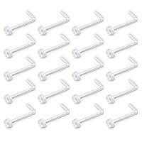 Algopix Similar Product 12 - DBella 18g Clear Nose Ring Retainer