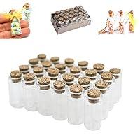 Algopix Similar Product 7 - Mini Clear Glass Jars Bottles with Cork