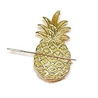 Algopix Similar Product 14 - Gold Plated Pineapple Needle Minder