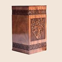 Algopix Similar Product 19 - Wooden urn for human ashes urn box for