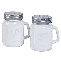Algopix Similar Product 14 - White Glass Mason Jar Salt and Pepper